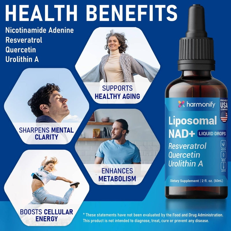 HARMONIFY Liposomal NAD+ Liquid Drops - 2 fl oz (60mL) - product image 4