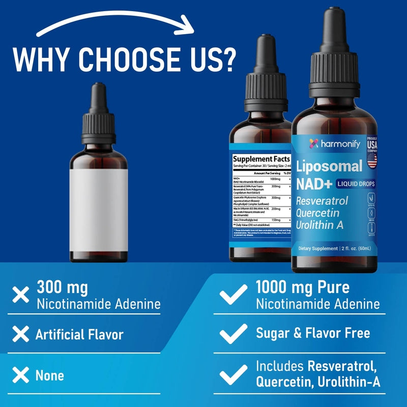 HARMONIFY Liposomal NAD+ Liquid Drops - 2 fl oz (60mL) - product image 9