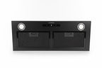 Klarstein Paolo 72 black face — underside stock photo showing filters, LED lights and touch controls