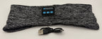 Marketplace239 LLC grey heathered Bluetooth sleep headband with integrated speakers and USB charging cable