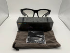 Marketplace239 LLC CHIMES AI smart audio glasses with black frames, protective pouch, and cleaning cloth in box