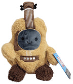 Marketplace239 LLC Friends BumBumz plush toy shaped like a brown acoustic guitar with embroidered details