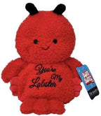Marketplace239 LLC red lobster BumBumz plush toy with You're My Lobster embroidery from the Friends TV show collection