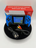 Blue Q21 500-in-1 single-player handheld game console with USB cable, AV cable and box
